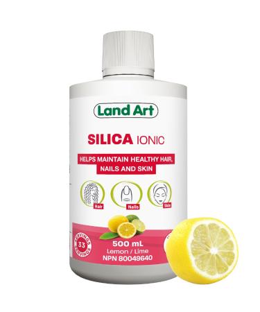 Liquid Ionic Silica Supplement - 500ml - for Skin Hair and Nails -Great Taste- Fast Absorption - Vegan - Non-GMO Gluten Free Sugar Free 33 Doses - Made in Canada