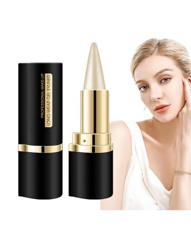 Amesor Cream eyeliner quick-drying black gel eyeliner pen | Waterproof black eyeliner pencil quick-drying gel eyeliner pen for girls and women Amesor