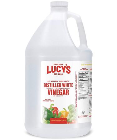 Lucyâ€™s Family Owned Natural Distilled White Vinegar - 1 Gallon (128 oz) - 5% Acidity - Buy Online on GoSupps.com