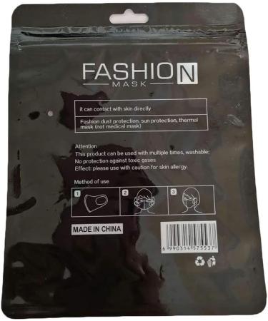 Riou Black Mouth & Nose Protection Washable Cotton Dustproof Neckerchief Scarf for Men & Women | Breathable & Multifunctional - Buy Online on GoSupps.com