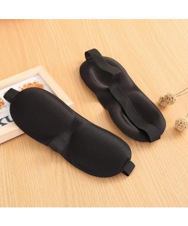 Healifty 3D Contoured Cup Sleeping Eye Mask 4pcs for Women Men - Black Blindfold with Elastic Strap for Night Eye Patch - Block Out Light and Improve Sleep - Buy Online on GoSupps.com