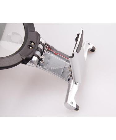 Dual-Purpose Hands-Free Magnifying Glass with Light 2X 6X Reading Magnifier Neck&Desk Illuminated Magnifier with 2 LED Portable Desktop Magnifying Mirror for Reading Needlework Jewelry Repair Hobbies - Buy Online on GoSupps.com