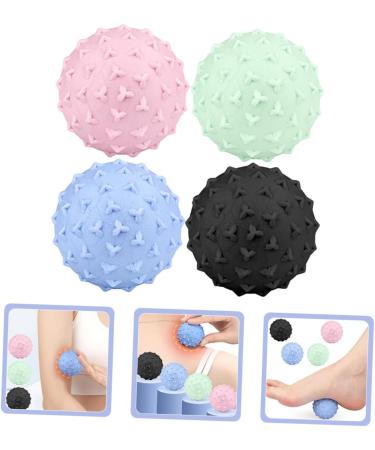 Beavorty Triangular Nail Fascia Massage Balls - 4 Pack Deep Tissue Roller for Foot & Body - TPE Lacrosse Balls for Plantar & Fitness - Buy Online on GoSupps.com