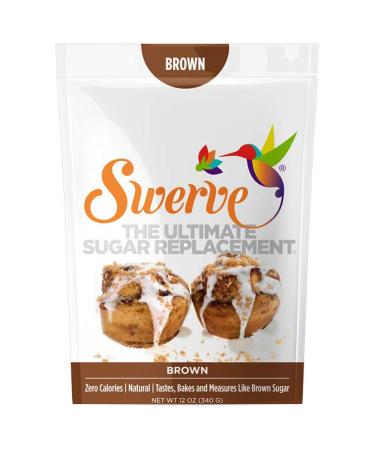 Swerve Ultimate Sugar Replacement Sweetener Brown Sugar Substitute, Zero Calorie, Keto Friendly, Zero Sugar, Non-Glycemic, Gluten Free, 12 Oz.  - 2 Packs (Total 24 Oz.)