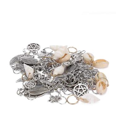 70pcs Hair Braid Rings Metal Dreadlocks Rings Set Fashion Mixed Braiding Hair Accessories Hair Jewelry