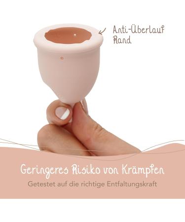 BAMBOOZY LUXUS Menstruation Cup (M) - Reusable Medical Silicone - Up to 12 Hours Protection - Plastic-Free BPA-Free Menstrual Cup for Eco-Friendly Period Care - Buy Online on GoSupps.com