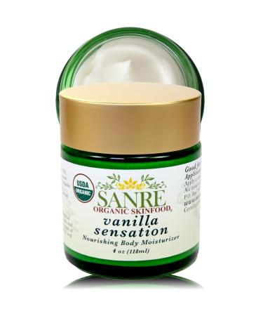 Vanilla Sensation - 100% USDA Organic Nourishing Body Moisturizer For All Skin Types - No SPF