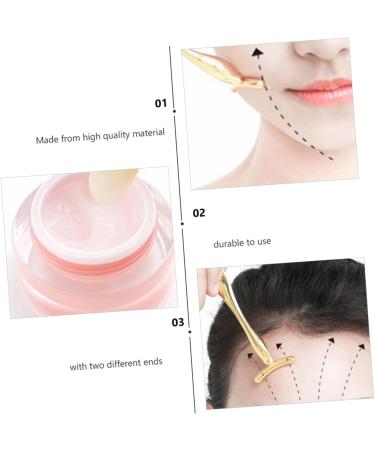 Eye Cream Roller Applicator Set - Golden Face Tool for Skin Care & Massage | 9.6x3.5cm - Buy Online on GoSupps.com