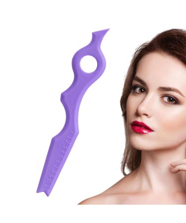 Silicone Eyeliner Aid | Eyebrow and Eyelash Applicator Stencil Tool Portable Silicone Eyeliner Stencils Ruler Multifunctional Eye Makeup Tool for Eyeliner Eyeshadow Lipstick Rowces Purple