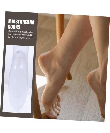 minkissy 4 Pairs Silicone Feet Plantar Socks Silicone Gel Moisturizing Socks Foot Spa Socks Foot Lotion Socks Cracked Feet Socks Anti-Cracking Socks Stretchy Gel Socks Spa Corn L 19.5X9.5X1.5CM - Buy Online on GoSupps.com