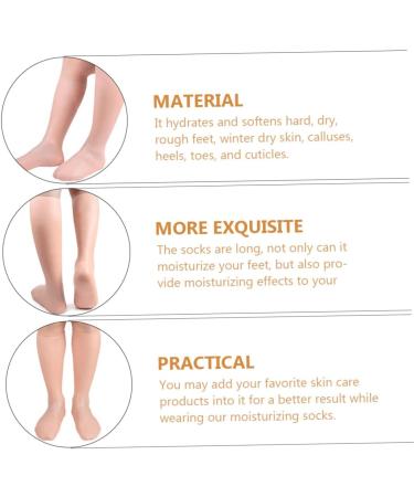 Healeved 1pair Exfoliating Moisturizing Socks Rough Calluses Socks Knee High Heel Boots Heels for Moisturizing Feet Socks Foot Care Socks Cracked Heels Moisturizing Socks Sebs - Buy Online on GoSupps.com