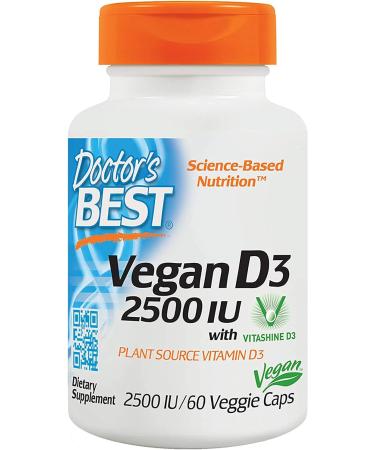 Doctor's Best Vegan D3 120ct Vegetarian Capsules - Essential Vitamin Supplement - Buy Online on GoSupps.com