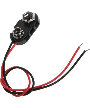 9V Battery Clip Connector - Tinned Wire Leads 15cm Black Red I Type - Pack of 5 for Easy International Shipping - Buy Online on GoSupps.com