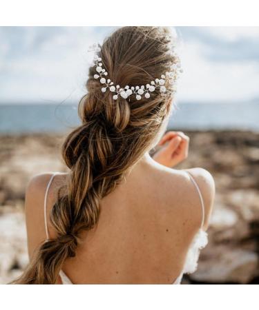 ISLHJDD Pearl Headband Bride Wedding Hair Vine Pearl Hair Accessories Bridal Hair Clip Bridal Headband Headpiece for Women and Girls - Buy Online on GoSupps.com