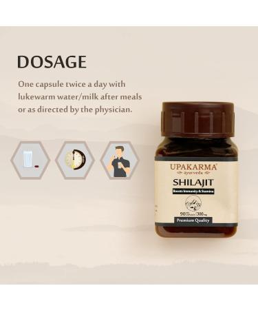 UPAKARMA Ayurveda 100% Pure Shilajit Capsules for Strength & Stamina - 90 Count - Natural Source of Fulvic Acid & Trace Minerals - 1000MG - Immune Support - 45 Day Supply - Buy Online on GoSupps.com