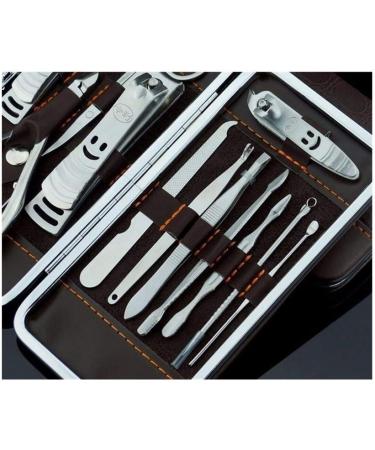 PSGS 12 Pcs Stainless Steel Nail Clipper Cutter Trimmer Ear Pick Grooming Kit Manicure Pedicure Toe Nail Tools Set with Case - Buy Online on GoSupps.com