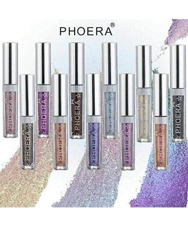 PHOERA AQUAPURITY Magnificent Metals Glitter & Glow Eyeshadow Palette - 108 MIDNIGHT - Buy Online on GoSupps.com
