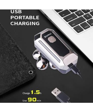 5-in-1 Electric Razor for Men - 6 Blade Rechargeable Shaver & Trimmer | Perfect for Beard & Bald Grooming - Buy Online on GoSupps.com