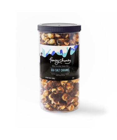 Funky Chunky Gourmet Popcorn Gift Set - Sea Salt Caramel & Peanut Butter Cup Flavors - 19oz Canisters (Pack of 2) - Buy Online on GoSupps.com