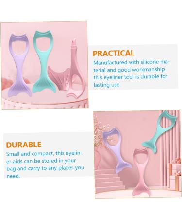 WOFASHPURET Mascara Brush Eyeliner Brush Lash Shield Eye Makeup Tool Mask Applicator Women Silicone Eyeliner 15X5.7CM Pink - Buy Online on GoSupps.com