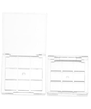 2pcs Highlighter Sub Packing Took Female Travel Supply Empty Lipstick Pallet Makeup Cosmetic Holding Plate Storage Cases Blush Holding Plate Empty Makeup Pallet Female