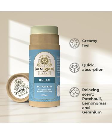 Lotion Bar with Relaxing Scent - Vegan & Eco-Friendly - Quick Absorption Solid Body Lotion for Dry Skin - Made in the USA - Perfect Travel Size for Women - Buy Online on GoSupps.com