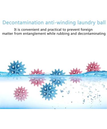 Tainrunse Laundry Wash Ball Washing Machine Laundry Cleaning Ball Remove Dirt Mini Blue & Pink - Buy Online on GoSupps.com