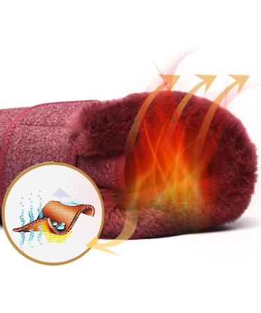 DXDUI Elderly Diabetic Shoes - Pink, Size 35 | Wide Fit, Fully Open, Multi-Functional Health Shoes for Winter Warmth at Home & Outdoors - Buy Online on GoSupps.com