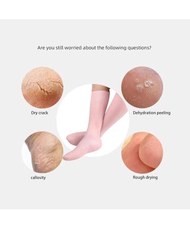 1 Pair Long Moisturizing Socks Silicone Overnight Spa Socks for Hard Skin Dry Feet Cracked Heel Care - Buy Online on GoSupps.com