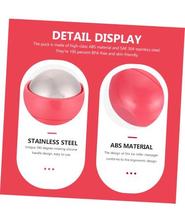 Magiclulu Hand Massage Ball Set - 4 in 1 Tauben Bird Ice Massage Roller for Face & Foot Relief | Hot & Cold Stainless Steel Device for Fasciitis & Fitness - Pink - Buy Online on GoSupps.com