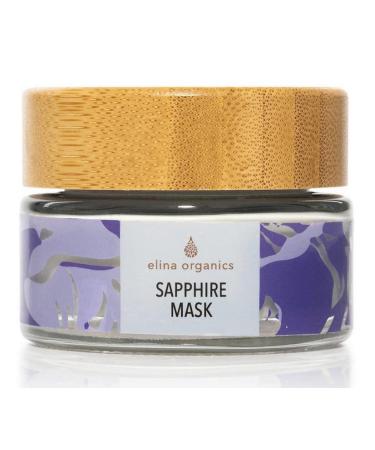 Sapphire Mask 2oz Skincare Holistic Face Mask Exfoliator Anti-aging collagen wrinkles hand made organic skin brightening cruelty free gold