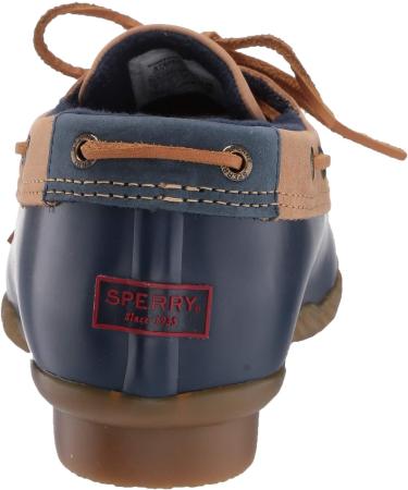 Sperry Women's Saltwater 1-Eye Rain Boot 9 - Tan/Navy - Waterproof Boot for Women - Buy Online on GoSupps.com