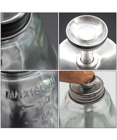 iplusmile 180ML Push Down Pump Dispenser Glass Bottle Lockable Pump Dispenser Bottle Push Down Manicure for Nail Polish Makeup Remover - Buy Online on GoSupps.com
