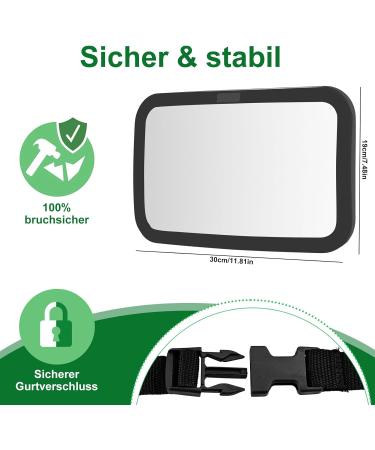 Shatter-Proof 360 Swivel Baby Rear Seat Mirror Universal Fit for Car Safety - Buy Online on GoSupps.com