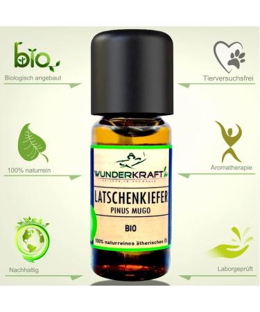Organic Mountain Pine Oil - 100% Natural Essential Oil for Aromatherapy & Sauna | Wunderkraft.Bio - 30ml Fragrance Oil - Buy Online on GoSupps.com
