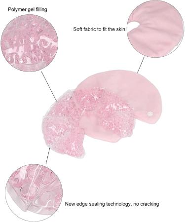 Breast Gel Pad Hot Cold Compress - Promote Milk Flow Reduce Swelling Special Shape - Pink | International Shipping - Buy Online on GoSupps.com