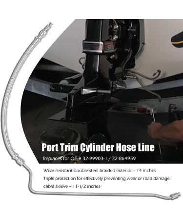 Mercruiser Alpha One I & Gen Two II Trim Tilt Hydraulic Ram Cylinder Hose Kit - 16-3/16 - High Quality & Durable - Buy Online on GoSupps.com