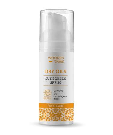 WoodenSpoon Organic certified Sunscreen Facial Lotion 50 ml 50 SPF low comedogenic index mineral filter with invisible zinc