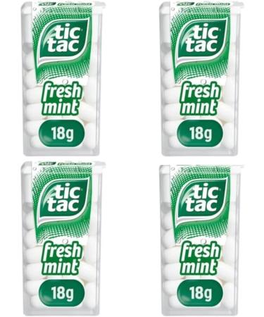 Tic Tacs Mints 4 Pack x 18G | Fresh Mints Sweets For On The Go Refreshment For refreshing moments Pocket Size Packs Travel Essentials - Buy Online on GoSupps.com