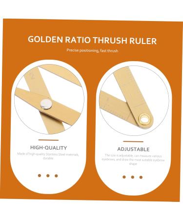 Angoily 1pc Second Generation Scale Scissors Gold Ratio Eyebrow Measuring Ruler Golden Ratio Ruler Stainless Steel Eyebrow Ruler Eyebrow Positioning Tool Eyebrow Measuring Rulers Mold 25x5x0.6cm Golden - Buy Online on GoSupps.com
