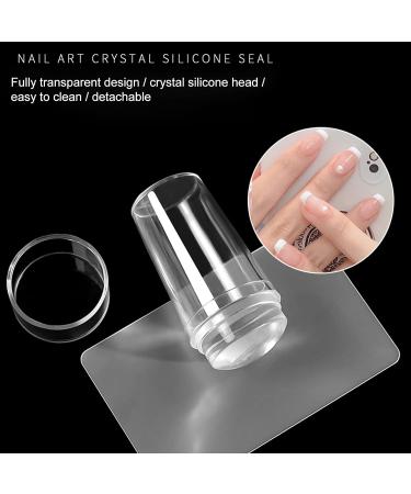 French Double Head Nail Art Tool with Scraper Silicone Seal Printing Transfer Nail Stamp Scraper Stamp for Manicure Single Head - Buy Online on GoSupps.com