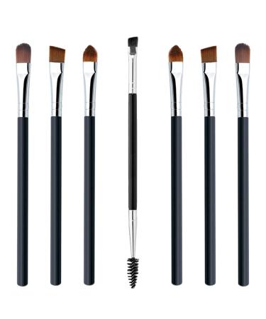WanFengXue 7 Pieces Eyebrow Brush Set Professional Double Ended Eyebrow Brush and Spoolie Angled Brush Precision Eyeshadow Tools for Blending Defining Smudging Shading