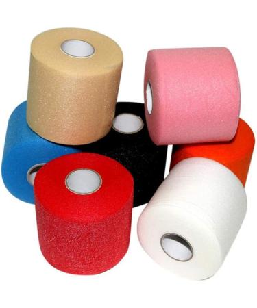 OBTANIM Foam Underwrap Bandage Pre-Wrap Tape for Athletic Elbow/Knees/Ankles - Latex Free - Pack of 4 Rolls (Skin/Black/Blue/Red) - Buy Online on GoSupps.com