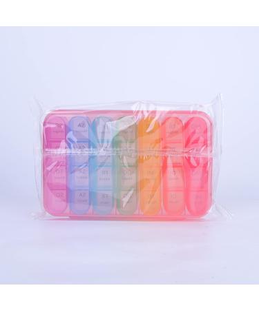 Doruimi 7-Day Pill Box - Large Compartment Medication Organizer with Easy Open Design for Kids and Seniors - Pink - Buy Online on GoSupps.com