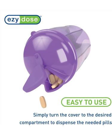 Ezy Dose Vitamin Organizer - 6 Large Compartments for Monthly Storage - 30-Day Supply - Assorted Colors - 1 Count - Buy Online on GoSupps.com