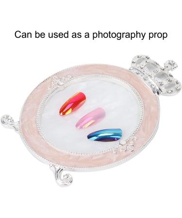 ZJchao Nail Art Plate Resin Color Mixing Beautiful Nail Gel Color Painting Palette Nail Art Painting Palettes Gold Edge Nail Holder Nail Art Display Board Resin Nail Color Mixing SILVER - Buy Online on GoSupps.com