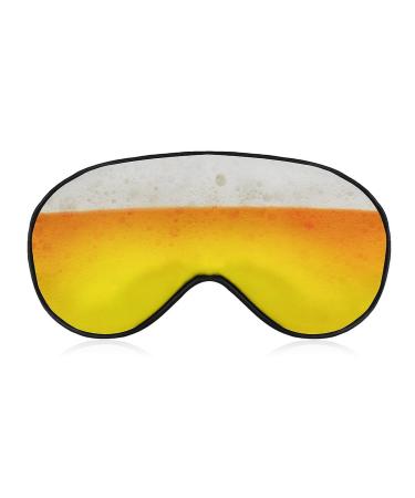 Funny Beer Bubbles Sleep Mask Eye Cover for Sleeping Blindfold with Adjustable Strap Blocks Light Night Travel Nap for Men Women
