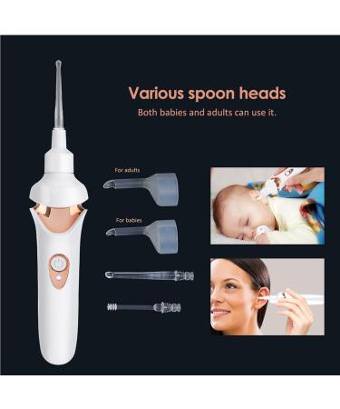 Suction Electric Ear Cleaner - Ear Cleaning Tool for Adults and Kids, Soft Head Ear Wax Removal Kit - White - Buy Online on GoSupps.com