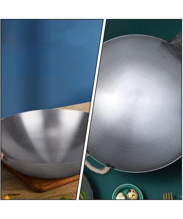 Yalych Stainless Steel Frying Pan Cooking Pan Nonstick Skillet Saute Pan with Wooden Handle Kitchen Utensil for Home Kitchen Restaurant Camping Grey 32cm Frying pan (Color : Grey Size : 61X36X9CM) 61X36X9CM Brown grey - Buy Online on GoSupps.com