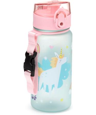 Puckator Shatterproof Drinking Bottle for Kids - 350ml Magical Unicorn with Snap Cap - International Shipping Available - Buy Online on GoSupps.com